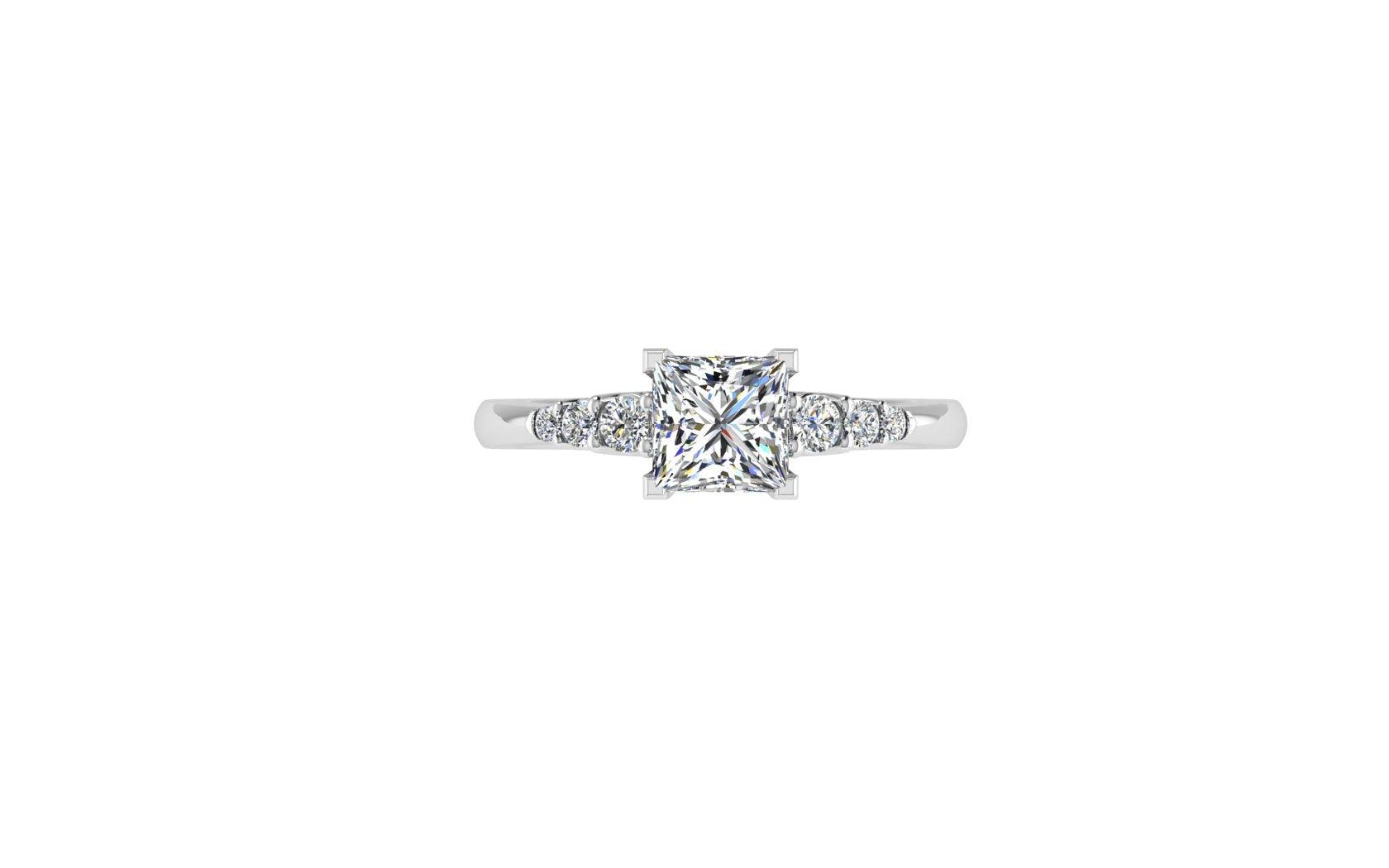 0.85ct tw Two Row Diamond Ring