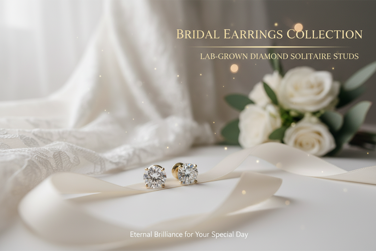 stunning lab-grown diamond earrings