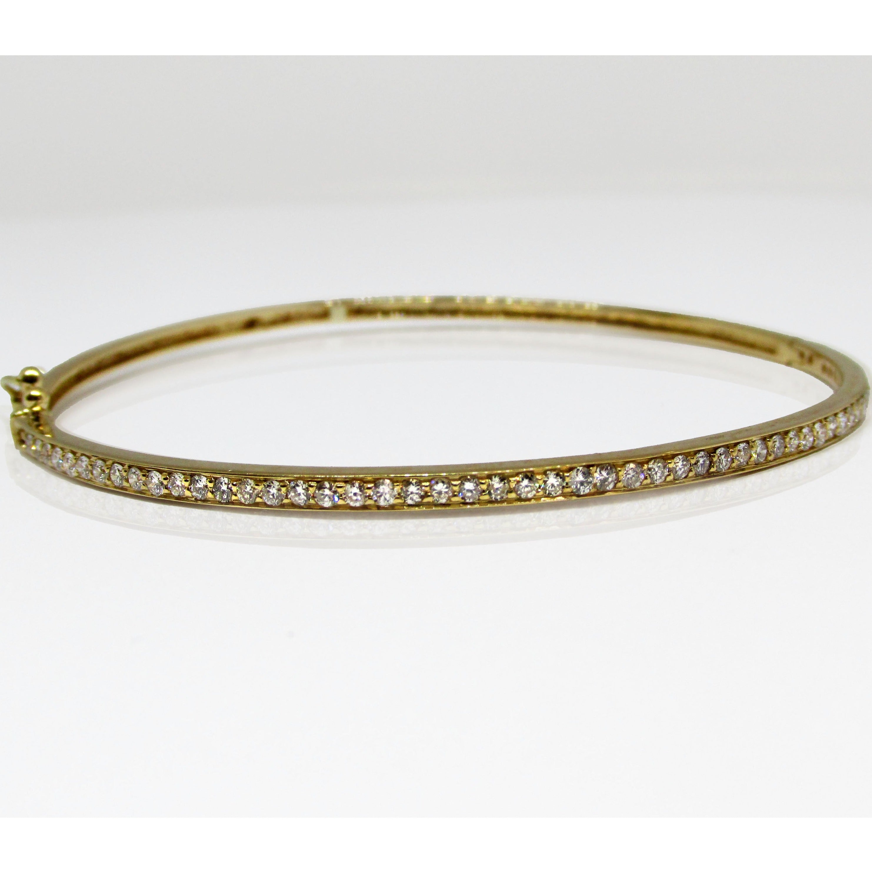 Diamond Bangle Bracelet 14K Yellow Gold 0.50 Ct. Tw. - Thenetjeweler