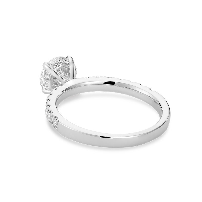 Lab Grown Diamond Hidden Halo Engagement Ring 1.37 carat TW