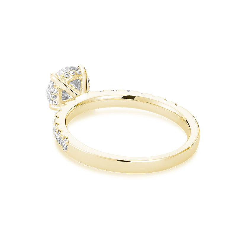 Lab Grown Diamond Hidden Halo Engagement Ring 1.37 carat TW