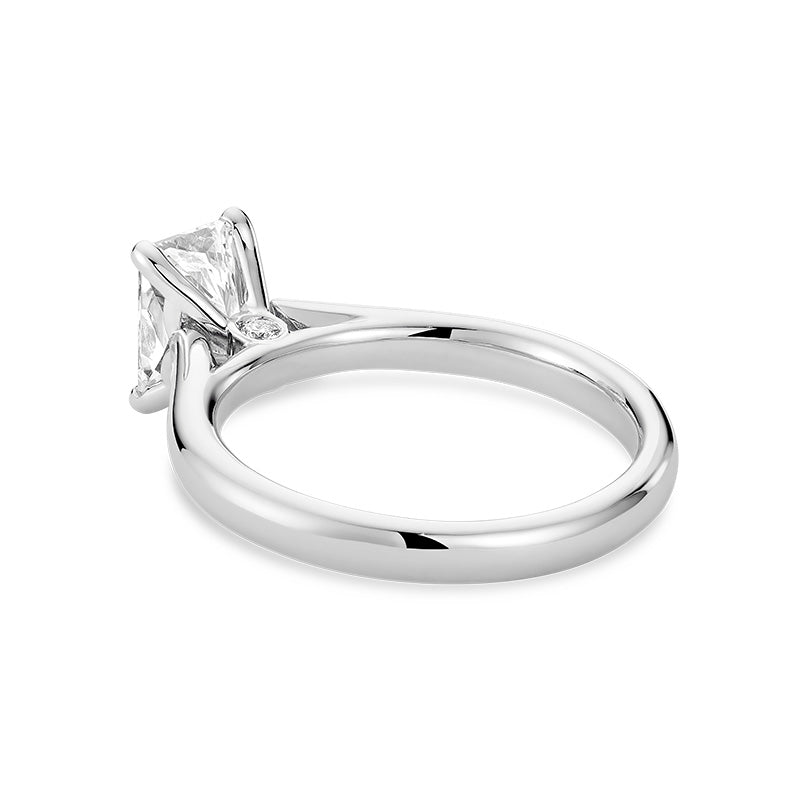 Peekaboo 1 ct Emerald Cut Lab Grown Diamond Engagement Ring
