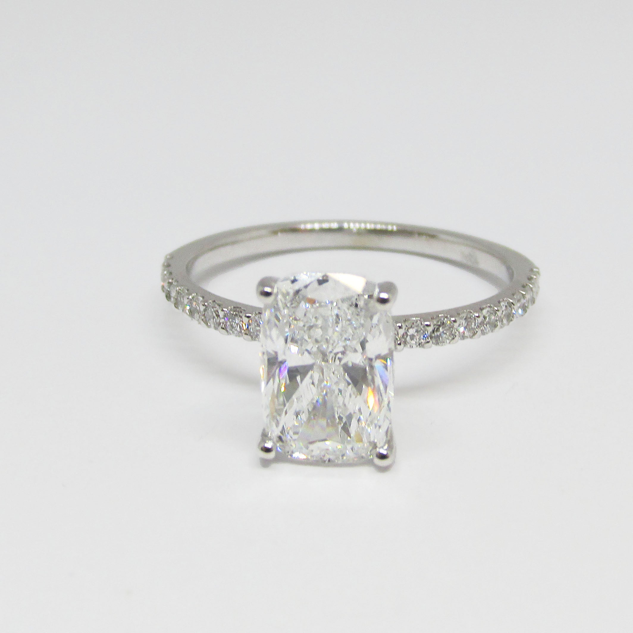 2.10 ctw Elongated Cushion Lab Grown Diamond Engagement Ring - Thenetjeweler