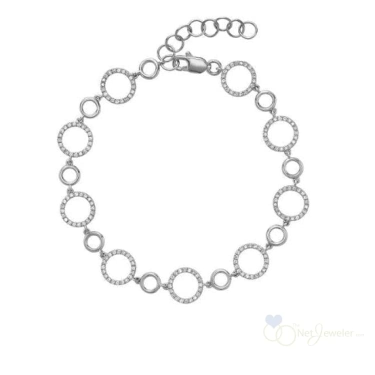 10K Rose Gold Circle of Life Diamond Bracelet - Thenetjeweler