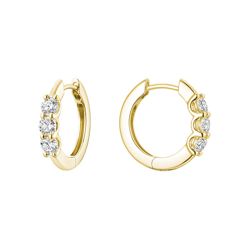 18mm Lab Grown Diamond Hoop Earrings - Thenetjeweler