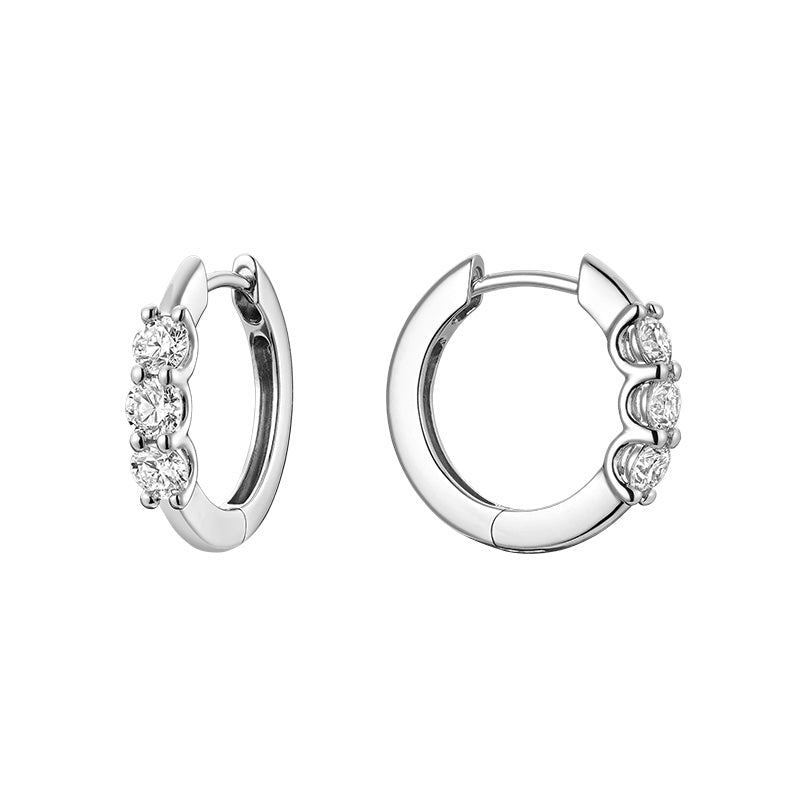 18mm Lab Grown Diamond Hoop Earrings - Thenetjeweler