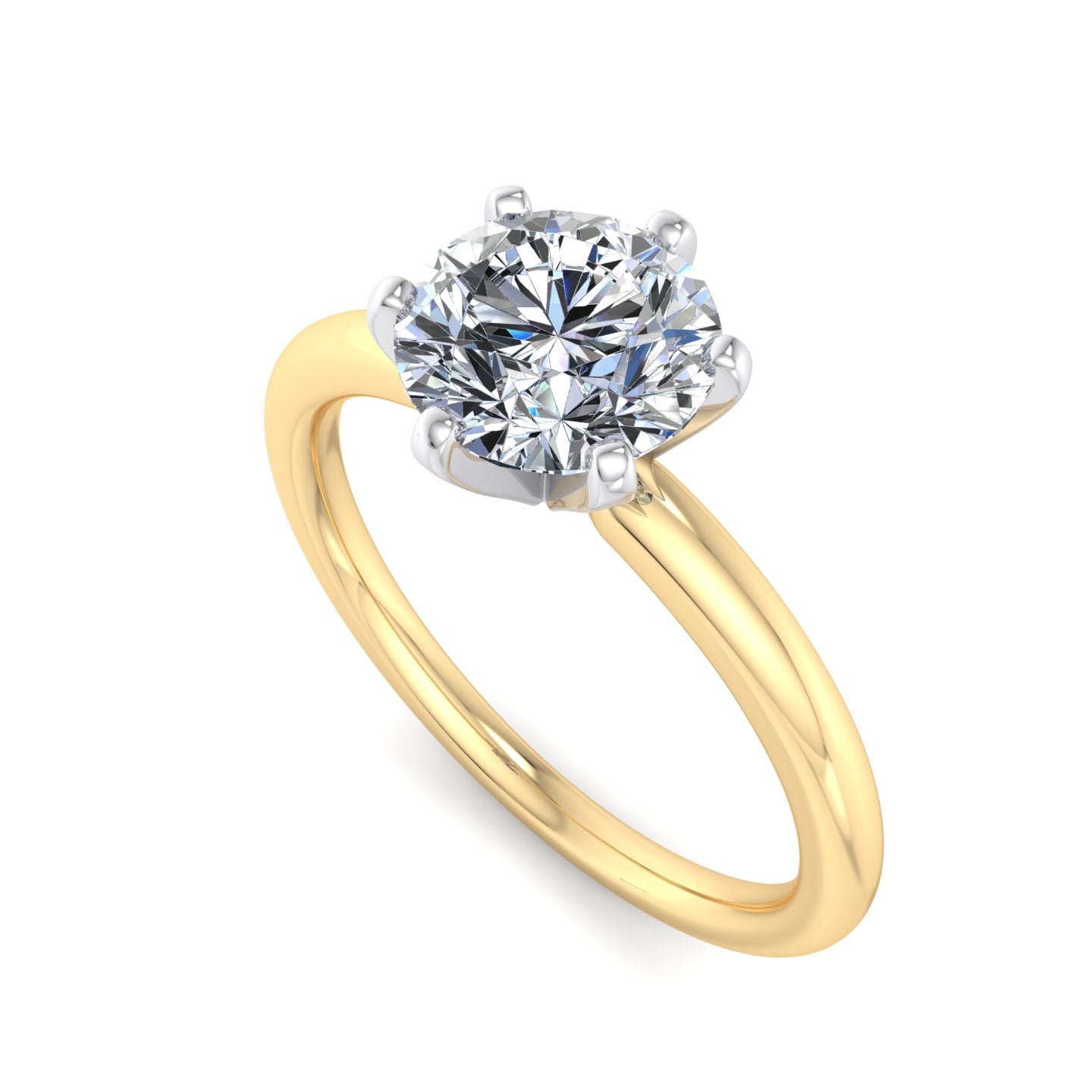 Zinnia 6 Prong Solitaire Engagement Ring