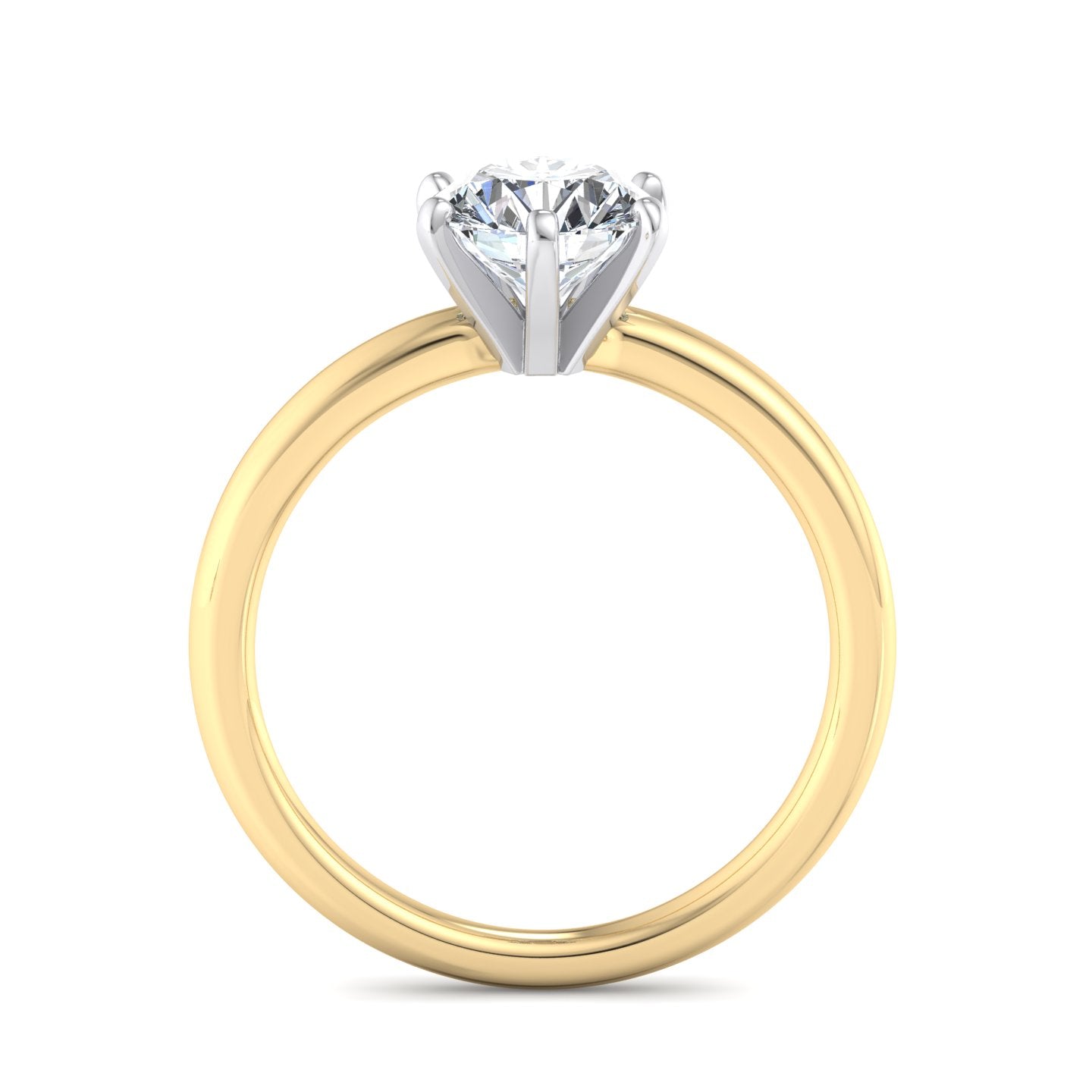 Zinnia 6 Prong Solitaire Engagement Ring