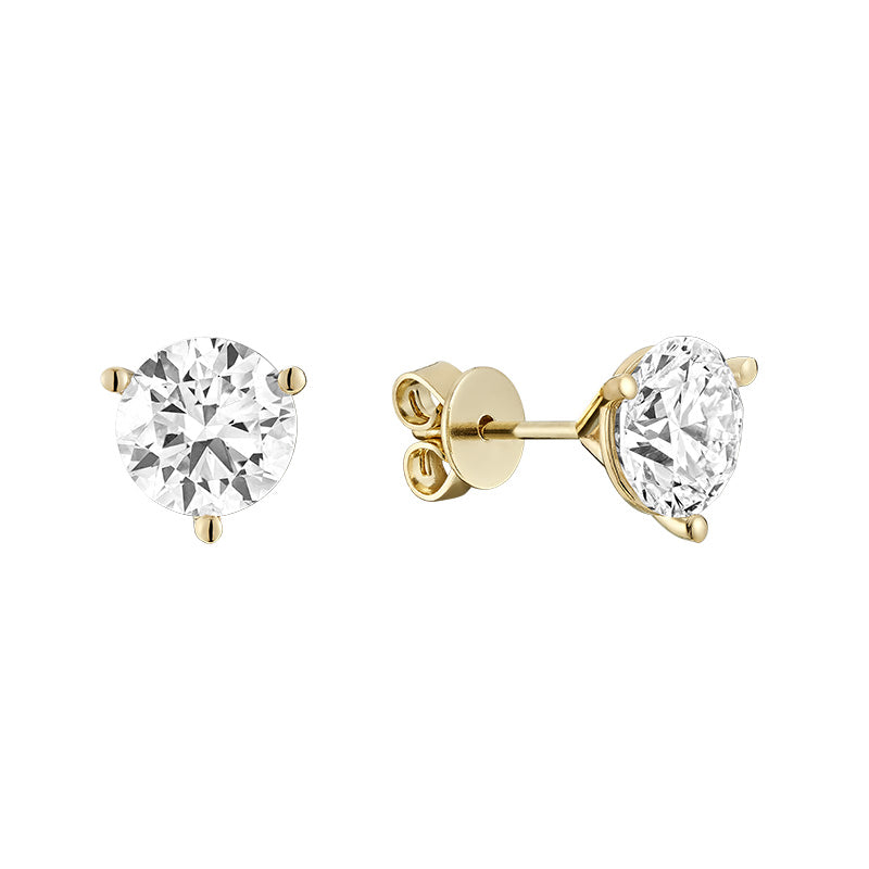 2 ctw Round Lab Grown Diamond Martini Stud Earrings - Thenetjeweler