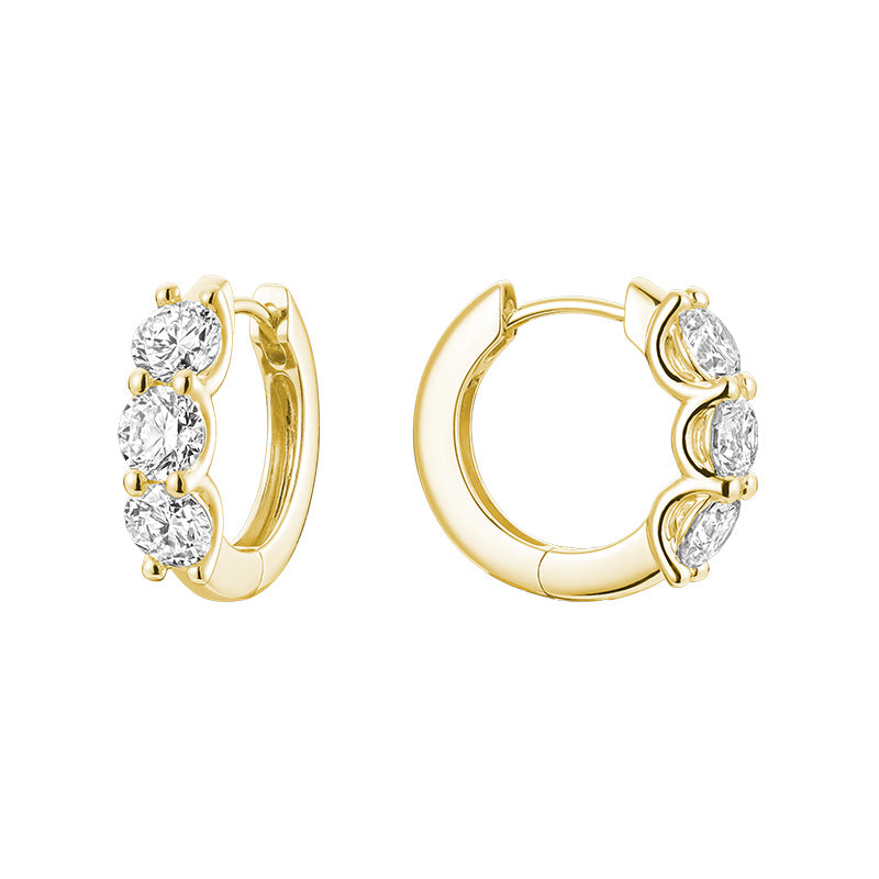 3 CT Lab Grown Diamond Hoop Earrings 18mm - Thenetjeweler