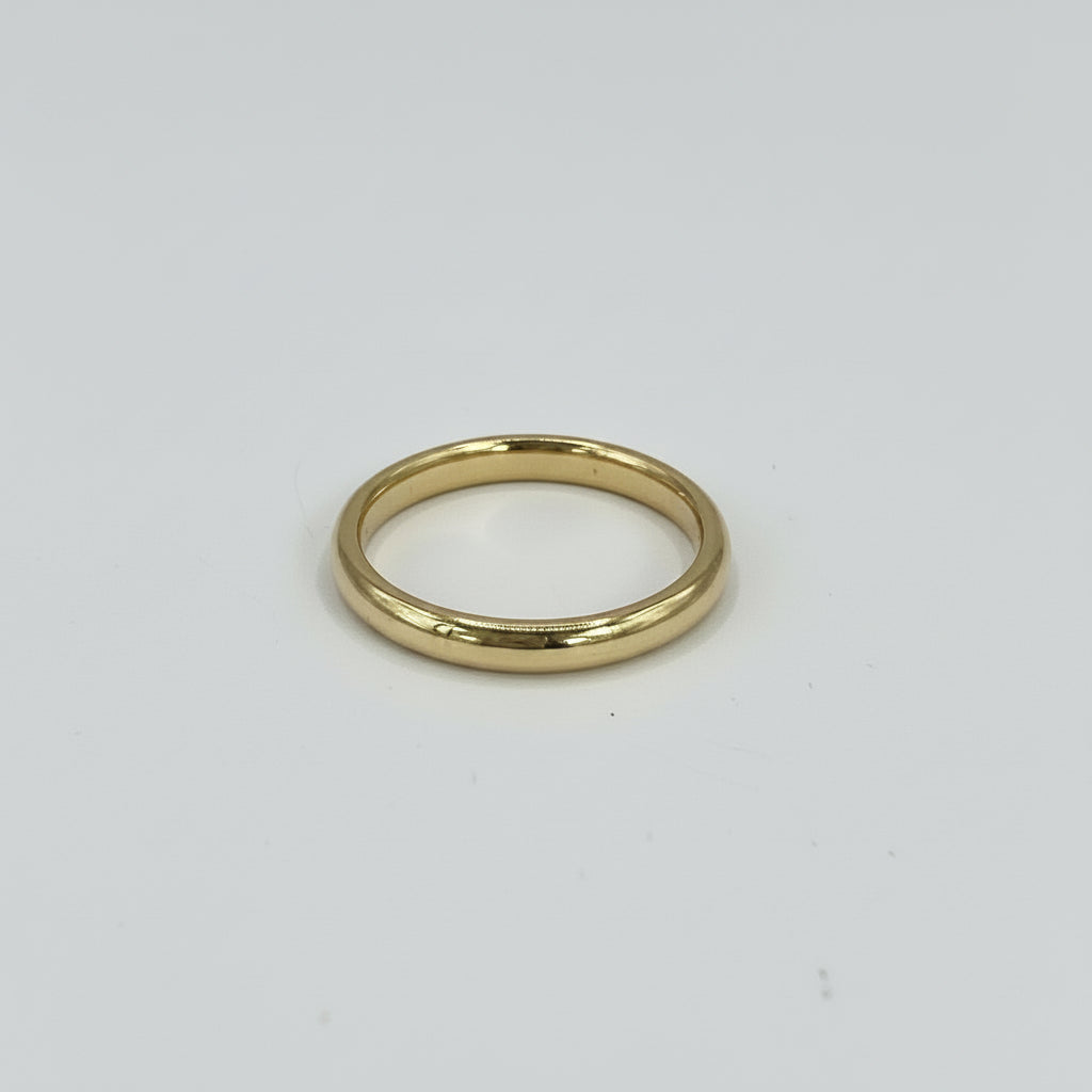 3mm Men's Wedding Ring Yellow Gold Comfort Fit - Thenetjeweler