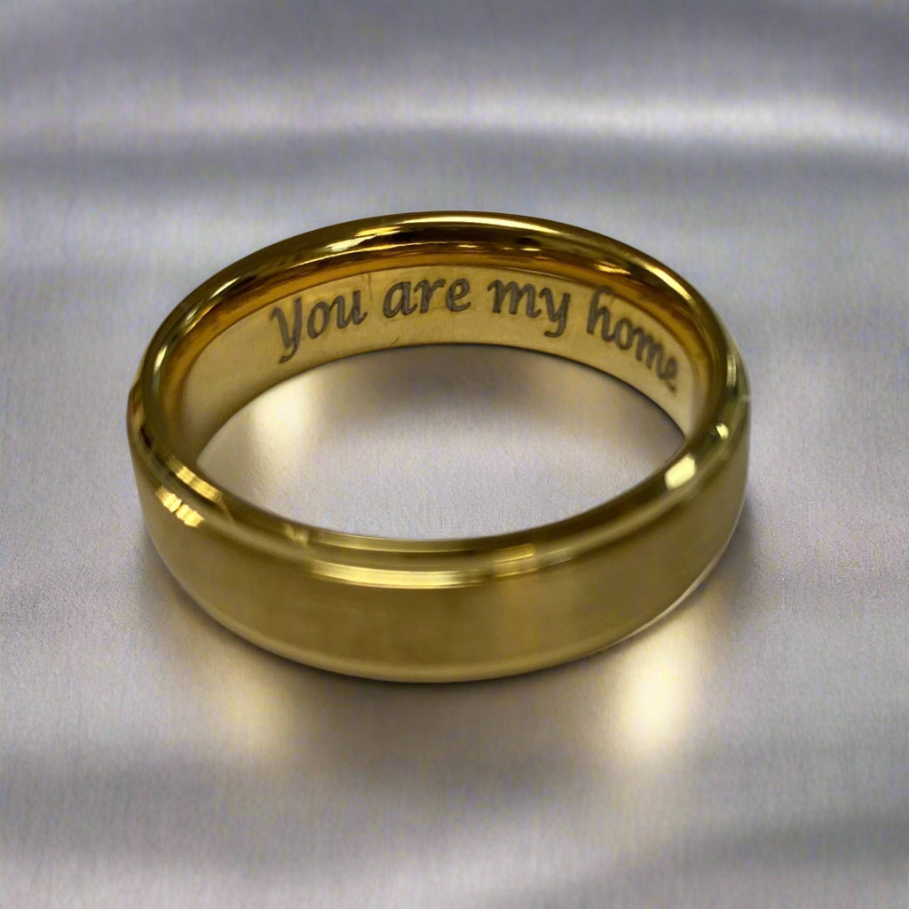 TUNGSTEN YELLOW GOLD BAND