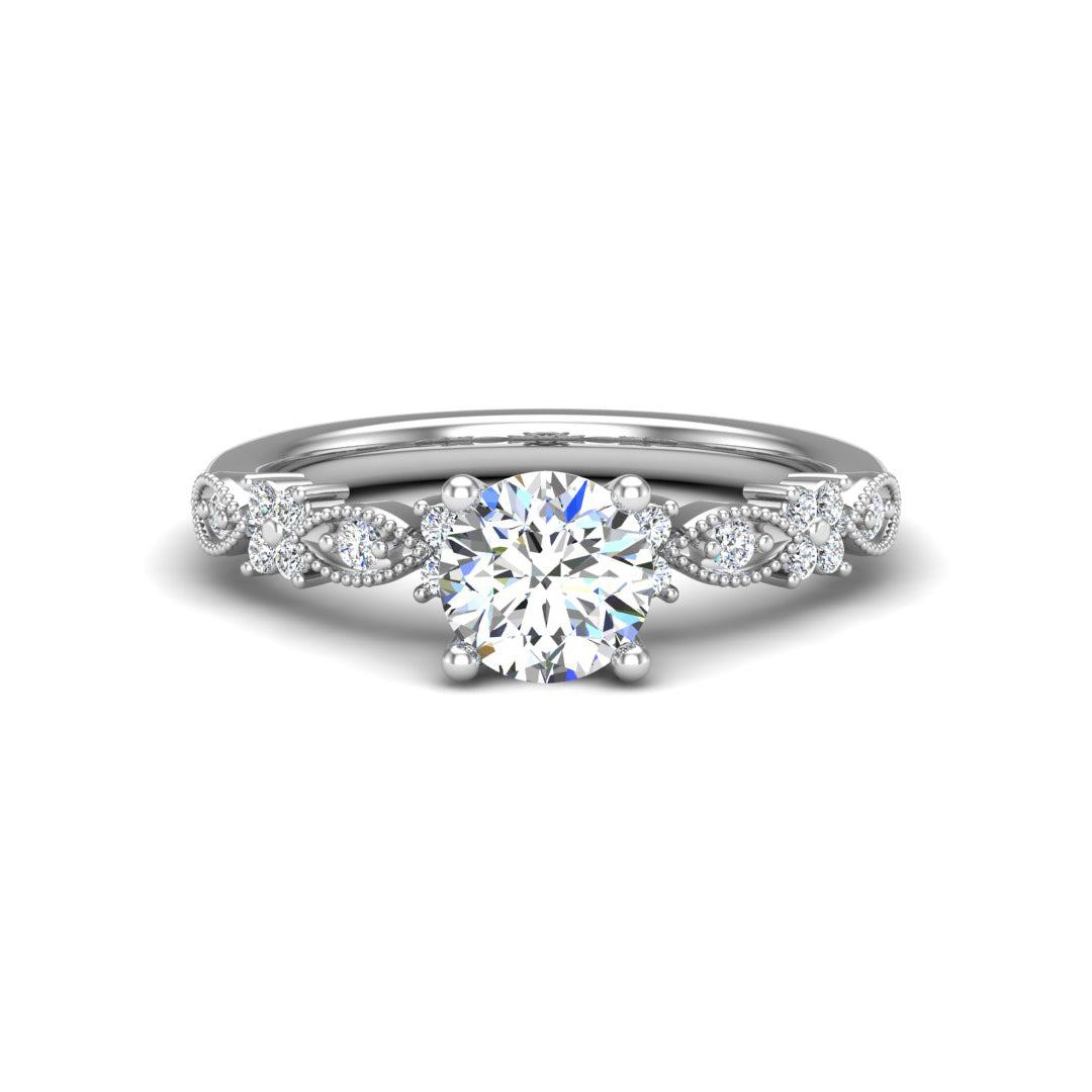 Floral Diamond Engagement Ring 1.30 ct. tw - TheNetJeweler