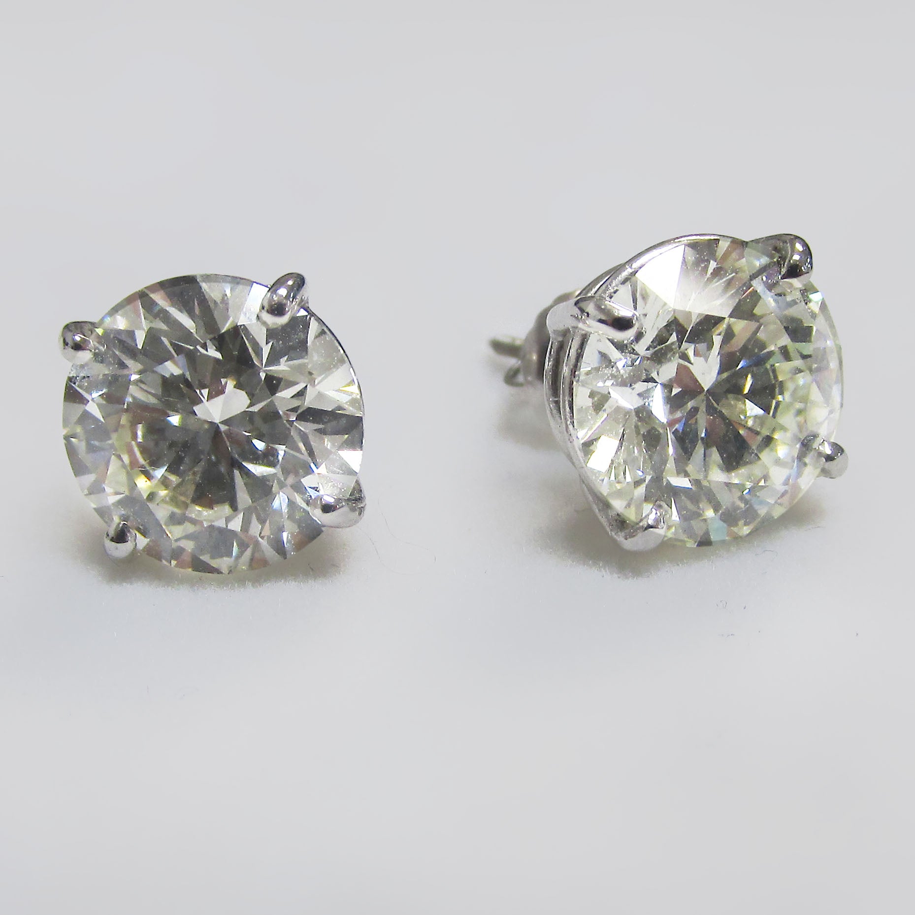 6 ctw Round Lab Grown Diamond Stud Earrings - Thenetjeweler
