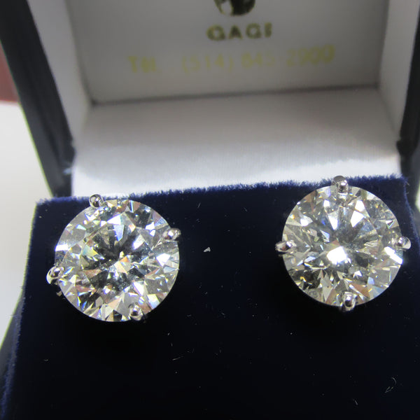 6 ctw Round Lab Grown Diamond Stud Earrings - Thenetjeweler
