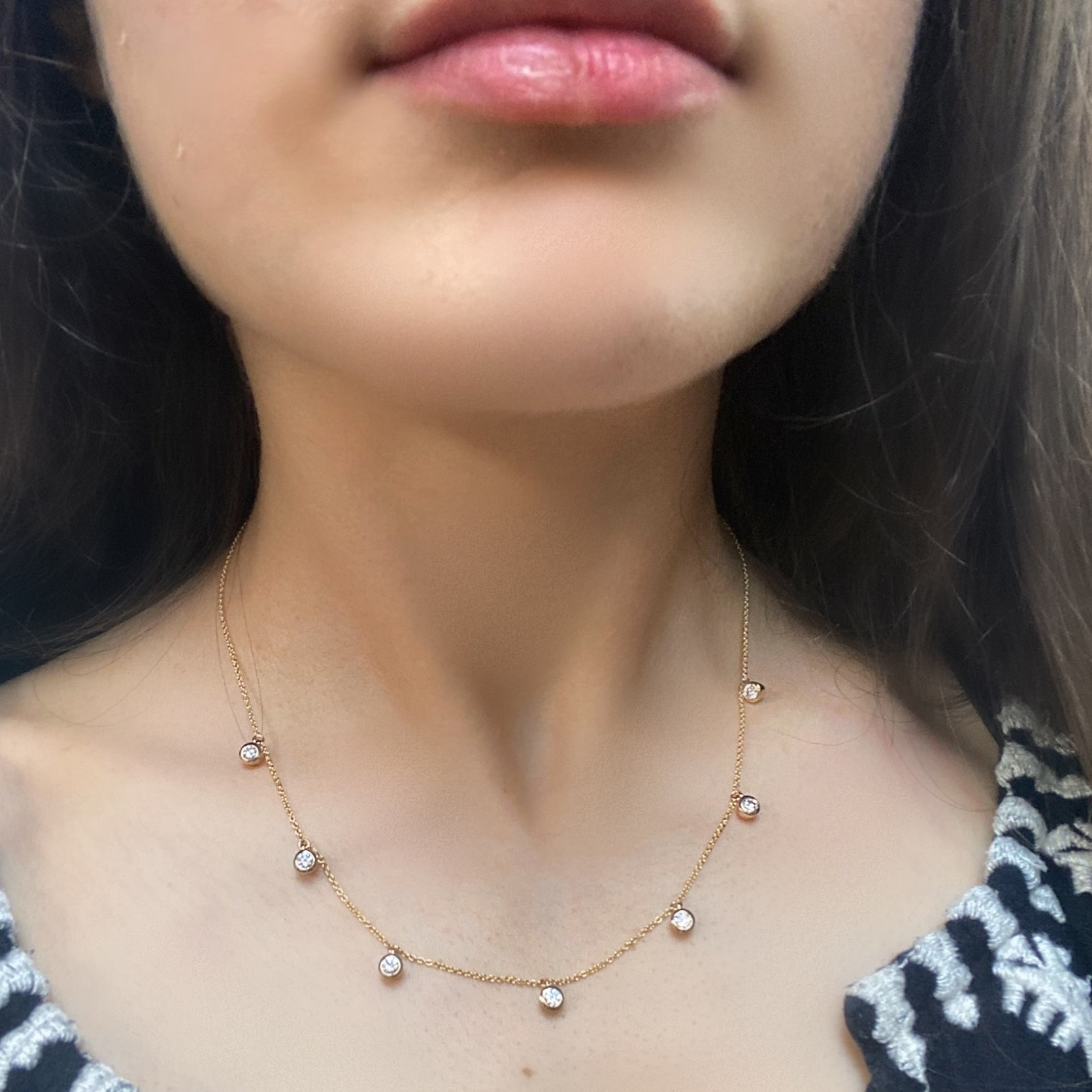 7 Dangling Diamonds Necklace - Thenetjeweler