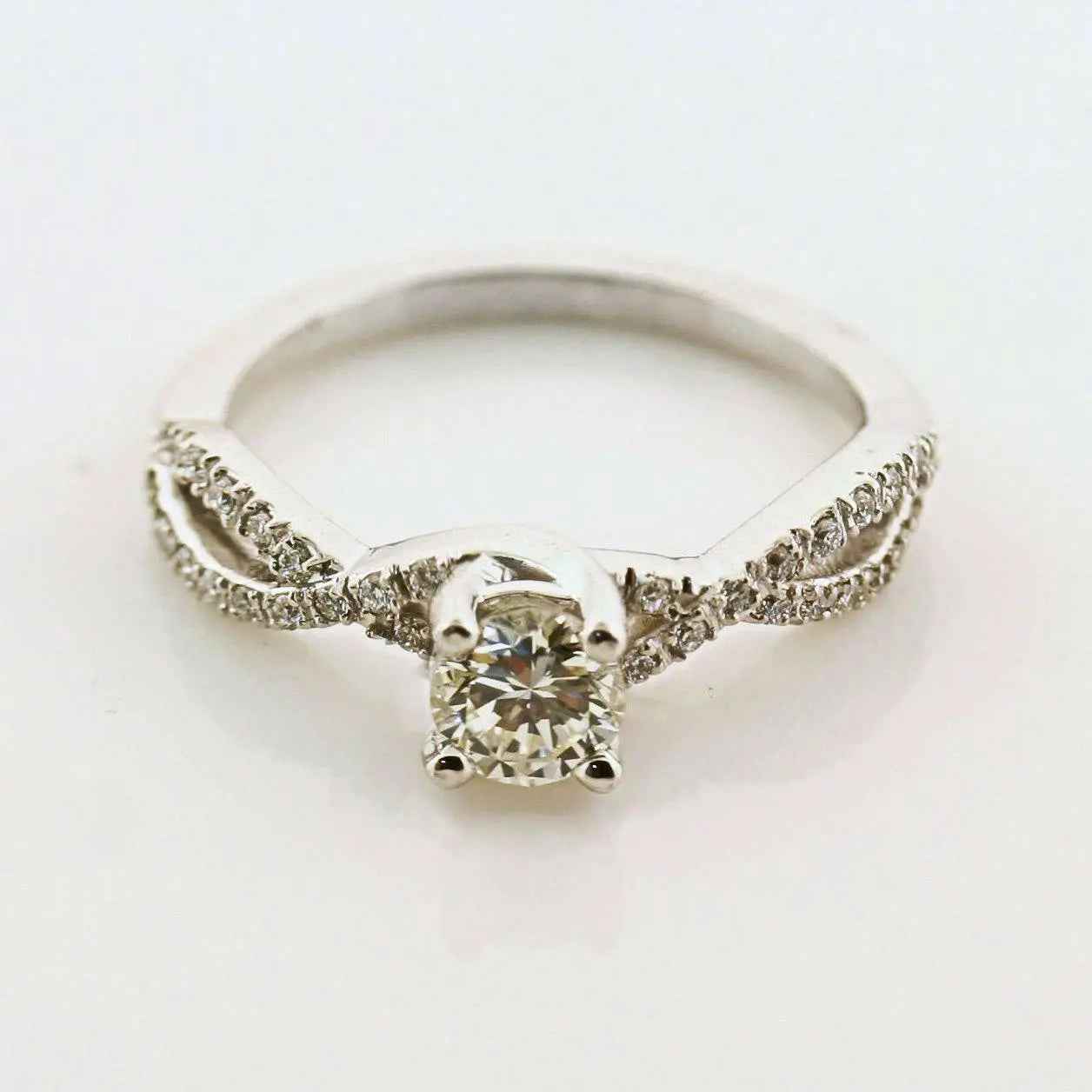 Diamond Engagement Ring Split Shank Waves