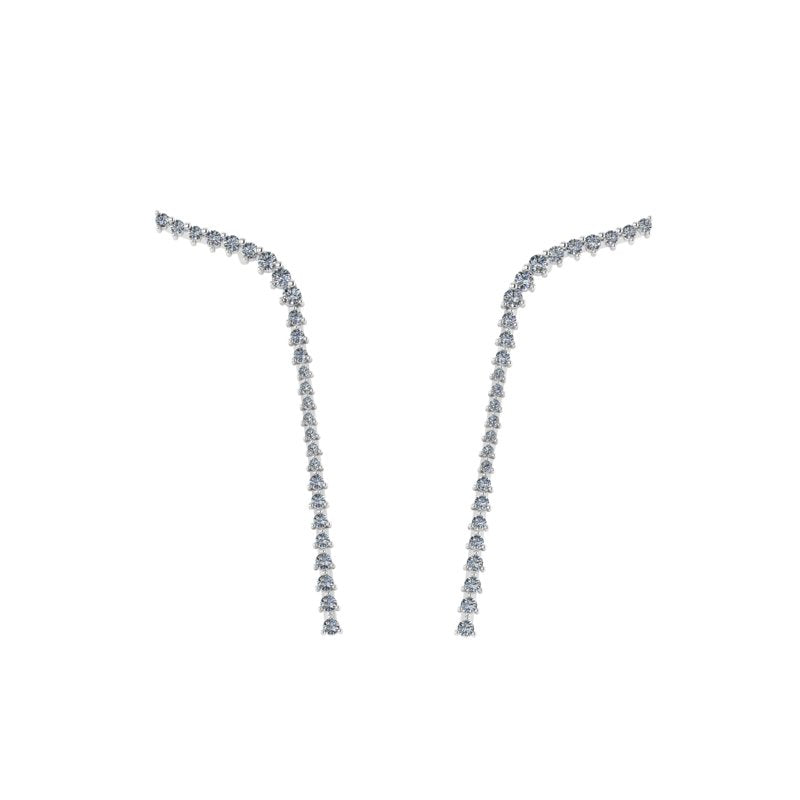 Diamond Strip Earrings 1 carat - Thenetjeweler