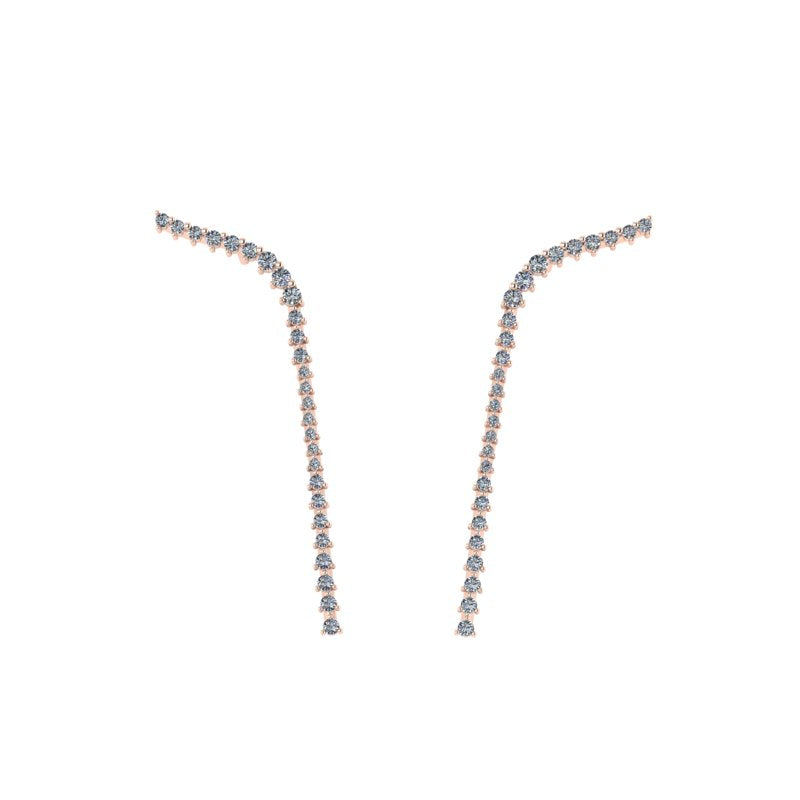Diamond Strip Earrings 1 carat - Thenetjeweler