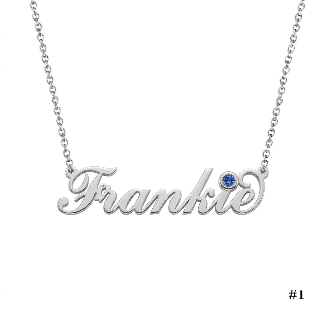 Personalized Name Necklace in 14K Gold – Custom Script Pendant