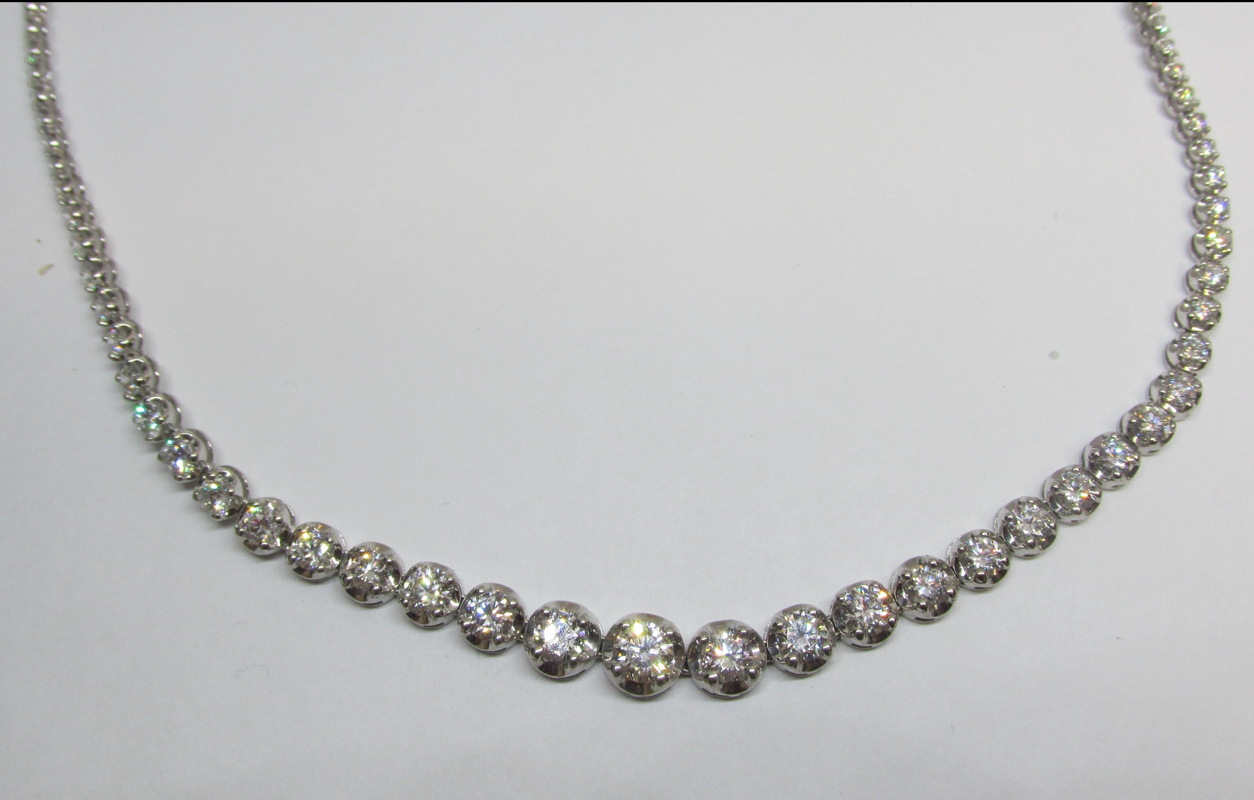 Lab Grown Diamond Tennis Necklace - Thenetjeweler