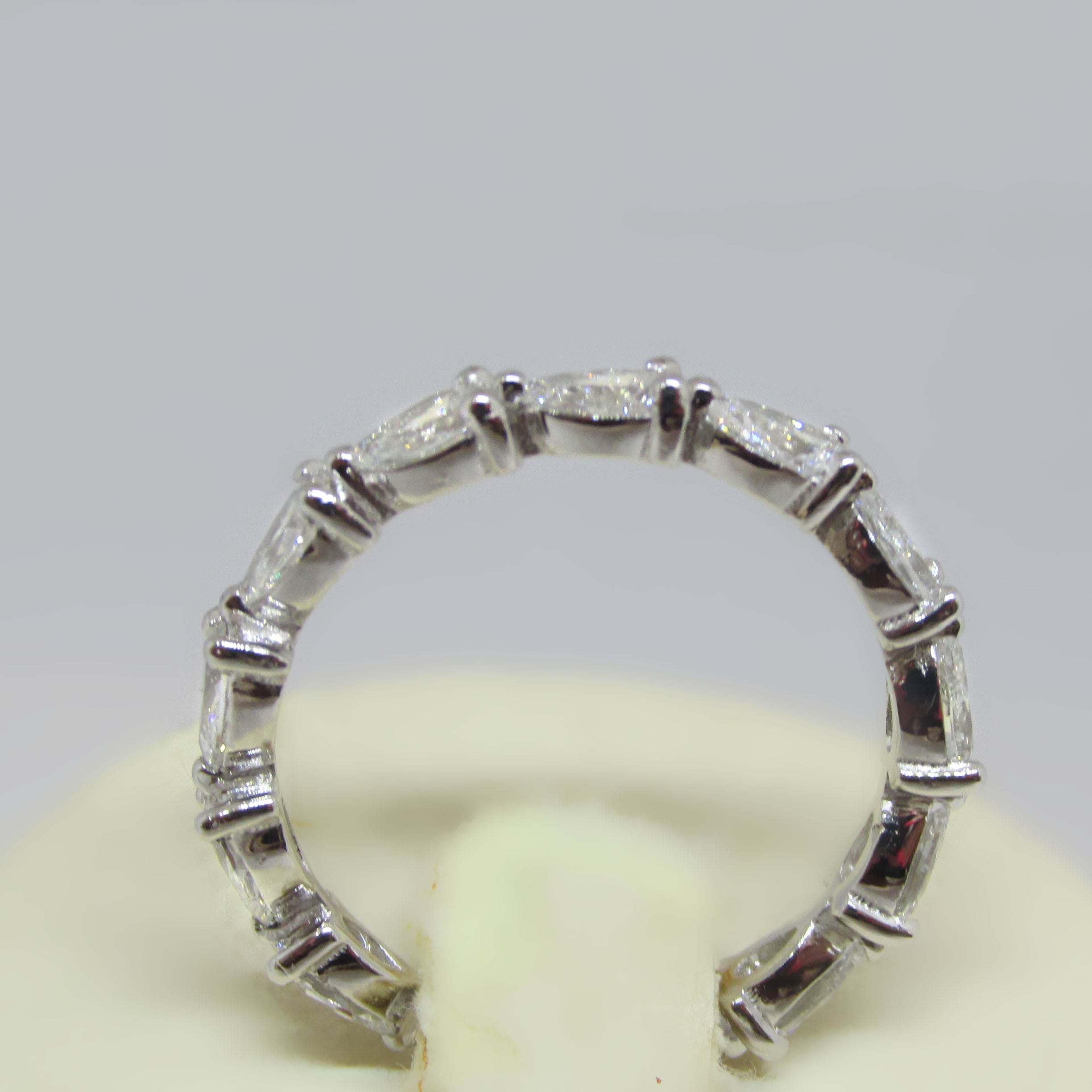 Pear Lab Grown Diamond Eternity Band White Gold - Thenetjeweler