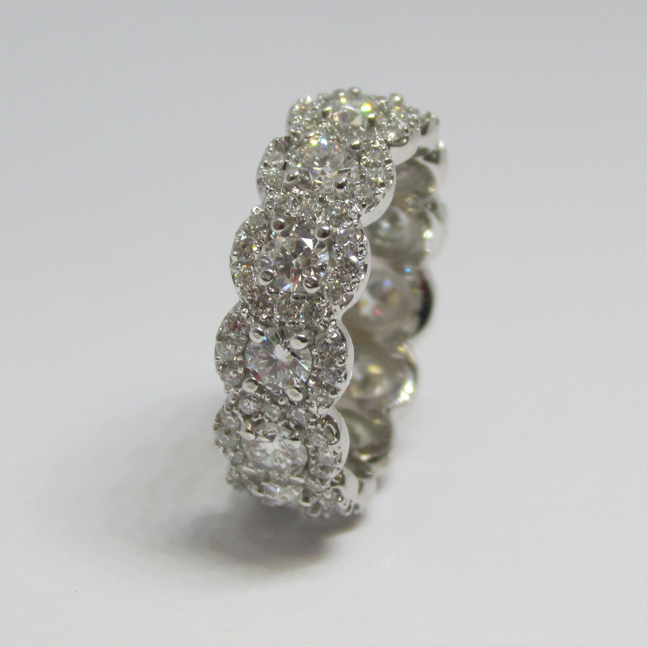 Halo Diamond Eternity Ring 2.35 carat tw - Thenetjeweler