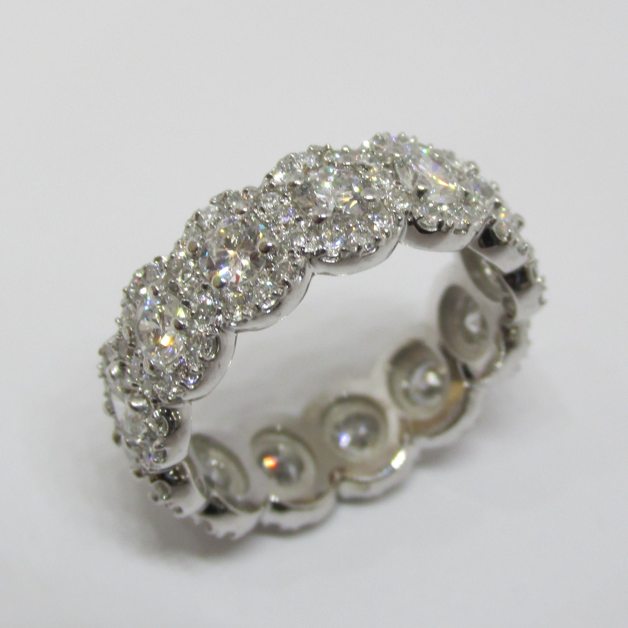 Halo Diamond Eternity Ring 2.35 carat tw - Thenetjeweler