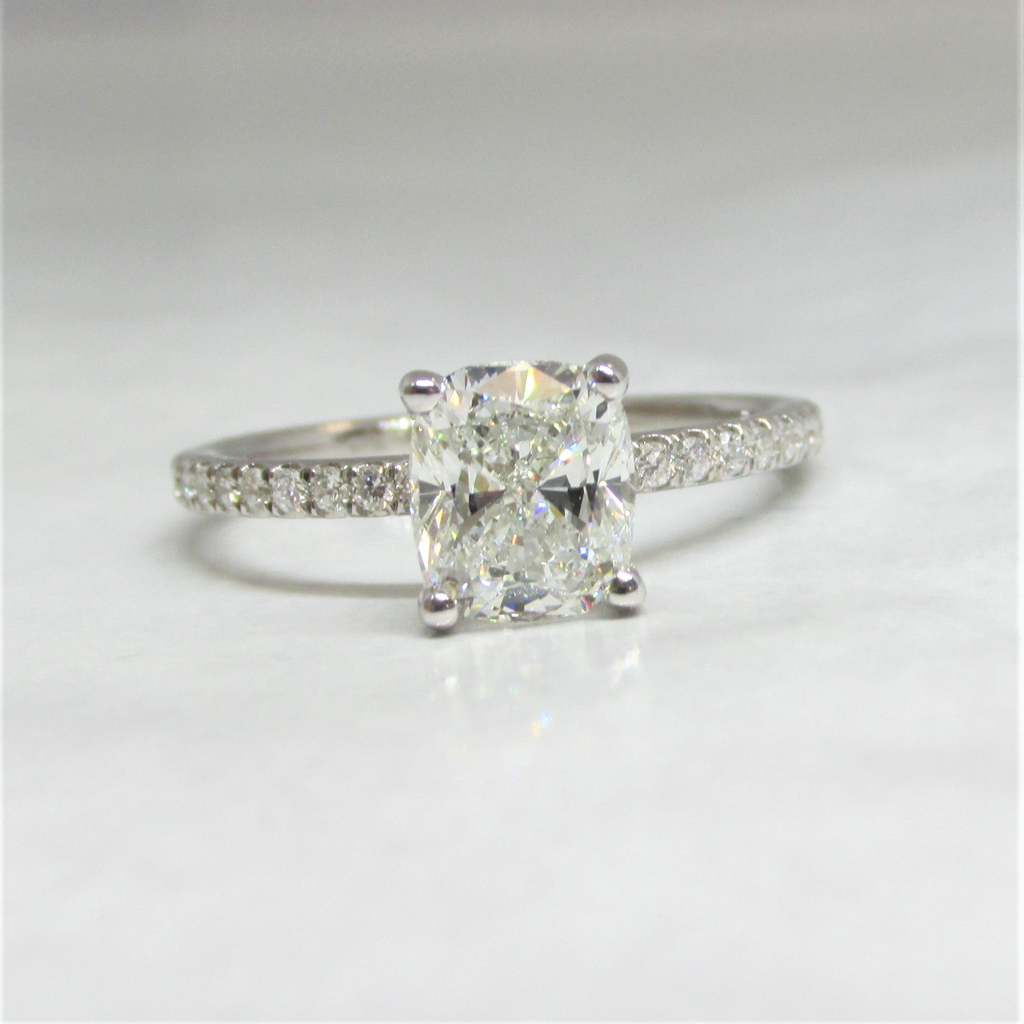 Cushion Lab Grown Diamond Engagement Ring 2.65 CTW - Thenetjeweler
