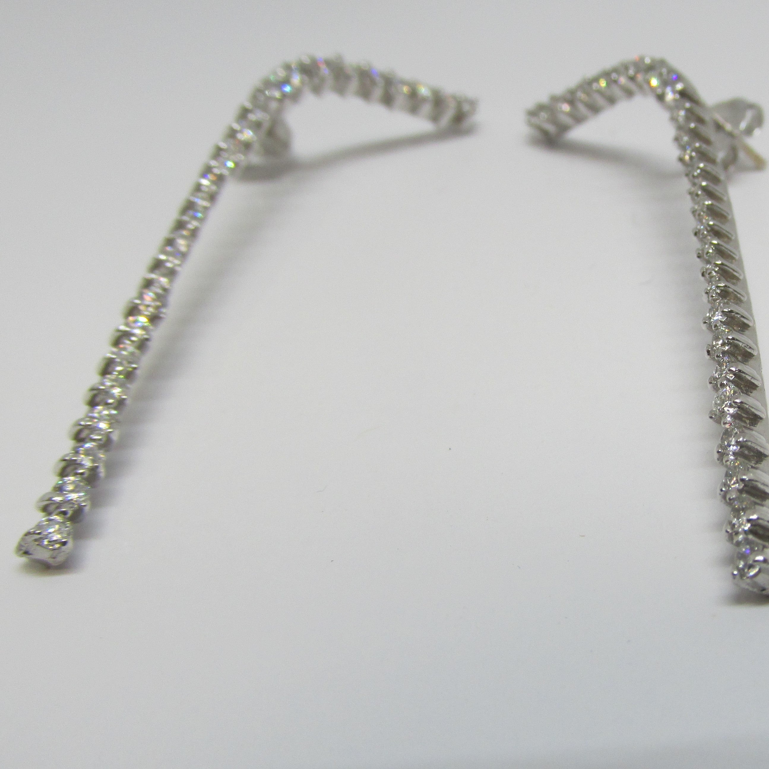 Diamond Strip Earrings 1 carat - Thenetjeweler
