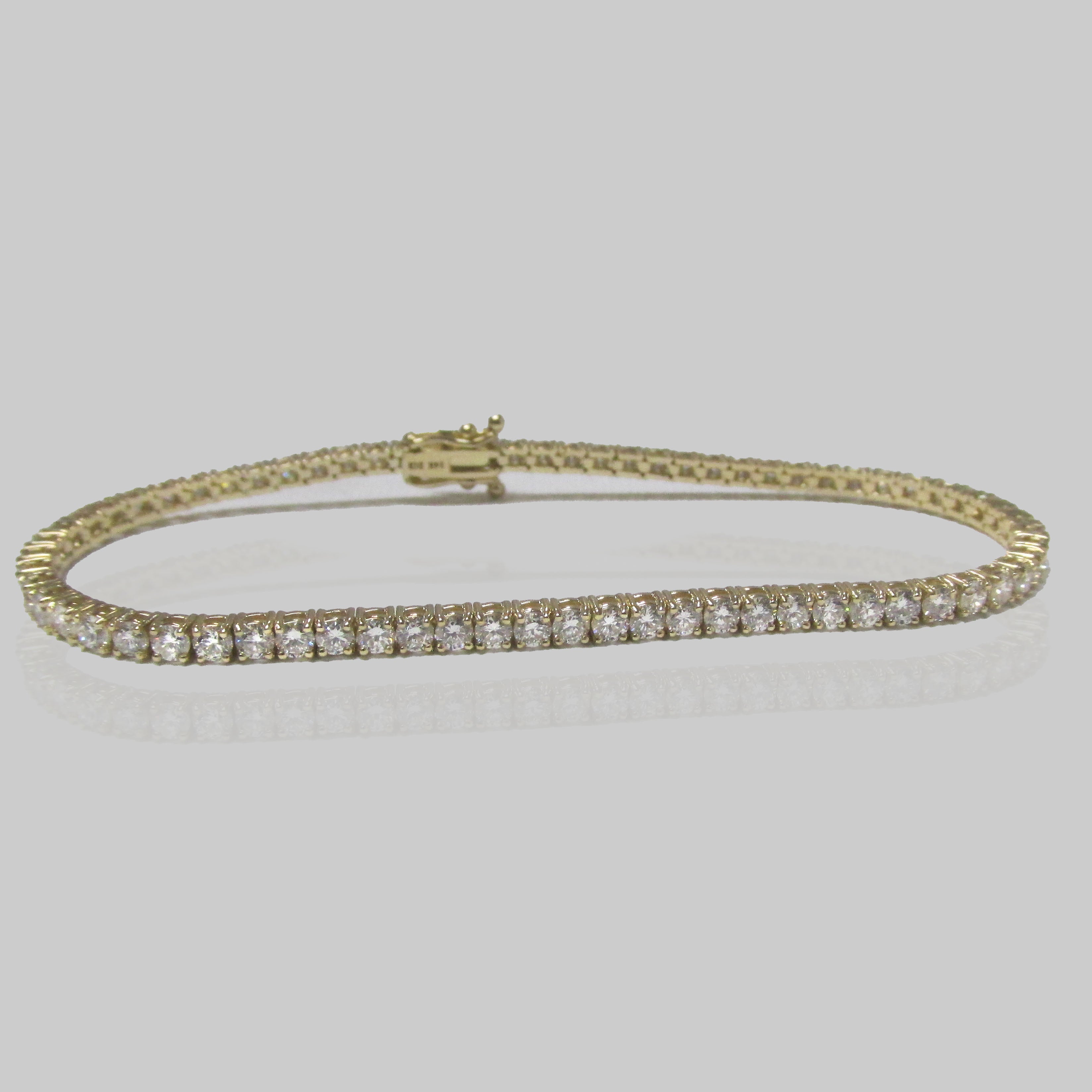 Tennis Diamond Bracelet 14K Yellow Gold 4.38ct. t.w - Thenetjeweler