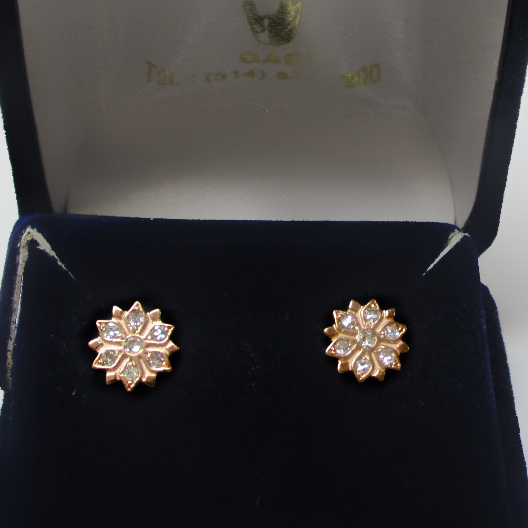 Petite Diamond Flower Stud Earrings - TheNetJeweler by Importex