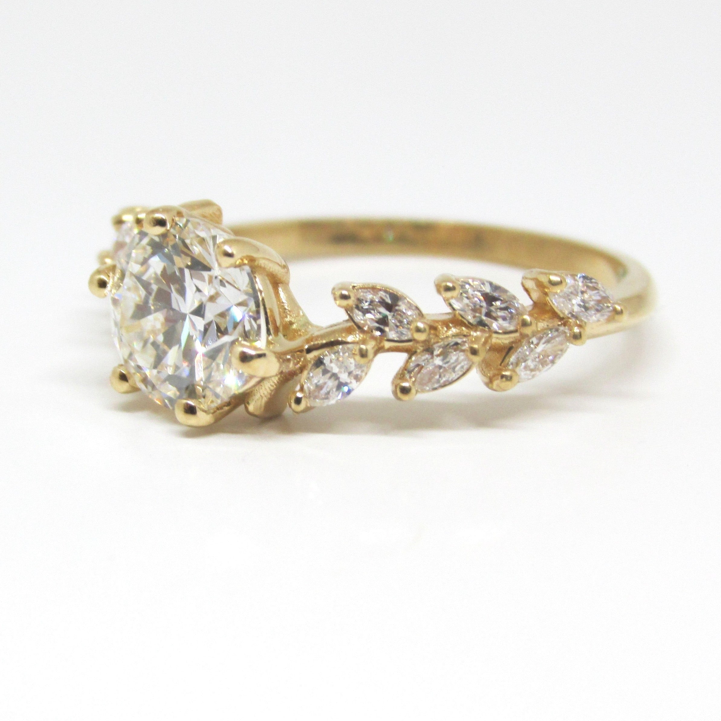 Floral Inspired Lab-Grown Diamond Engagement Ring - Thenetjeweler