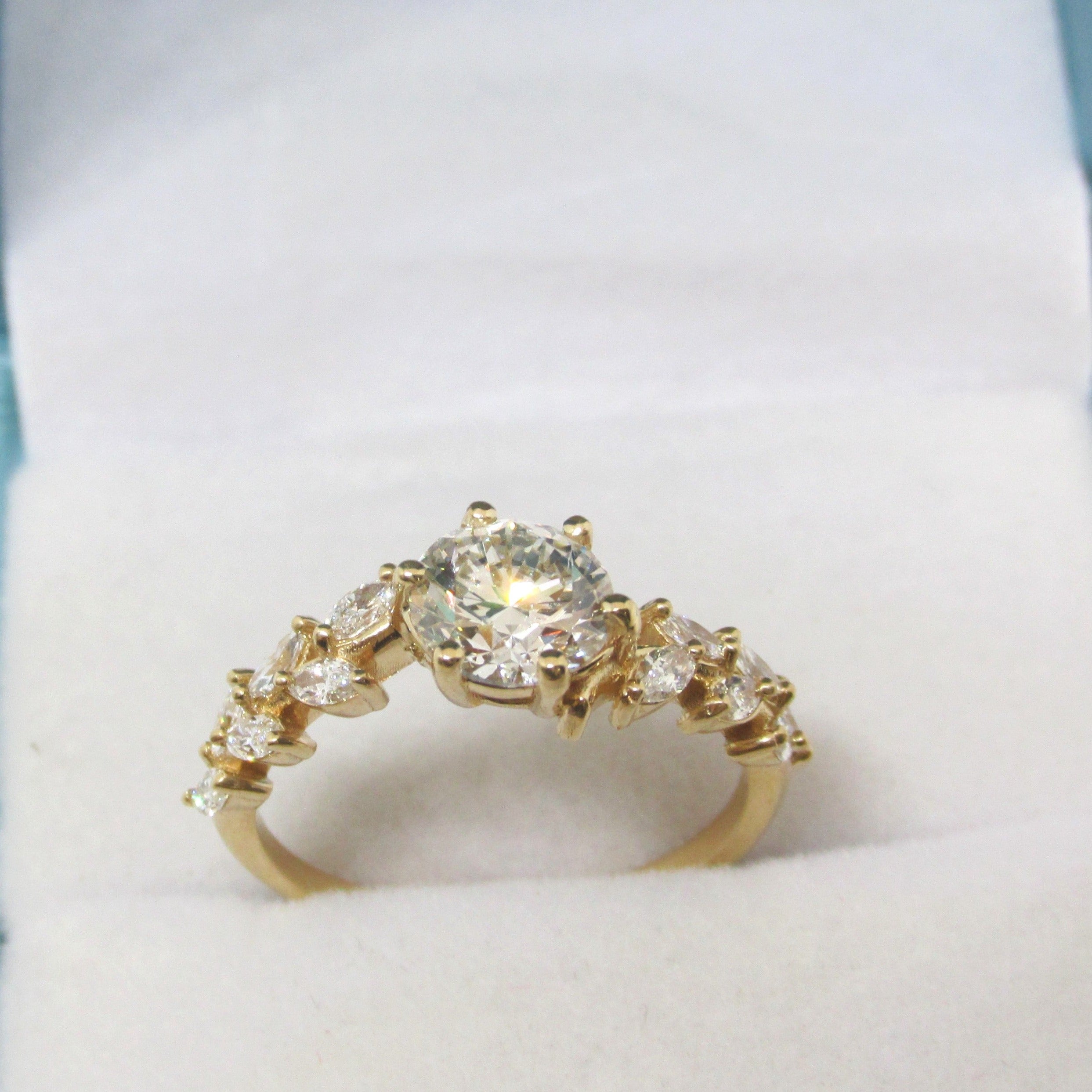 Floral Inspired Lab-Grown Diamond Engagement Ring - Thenetjeweler