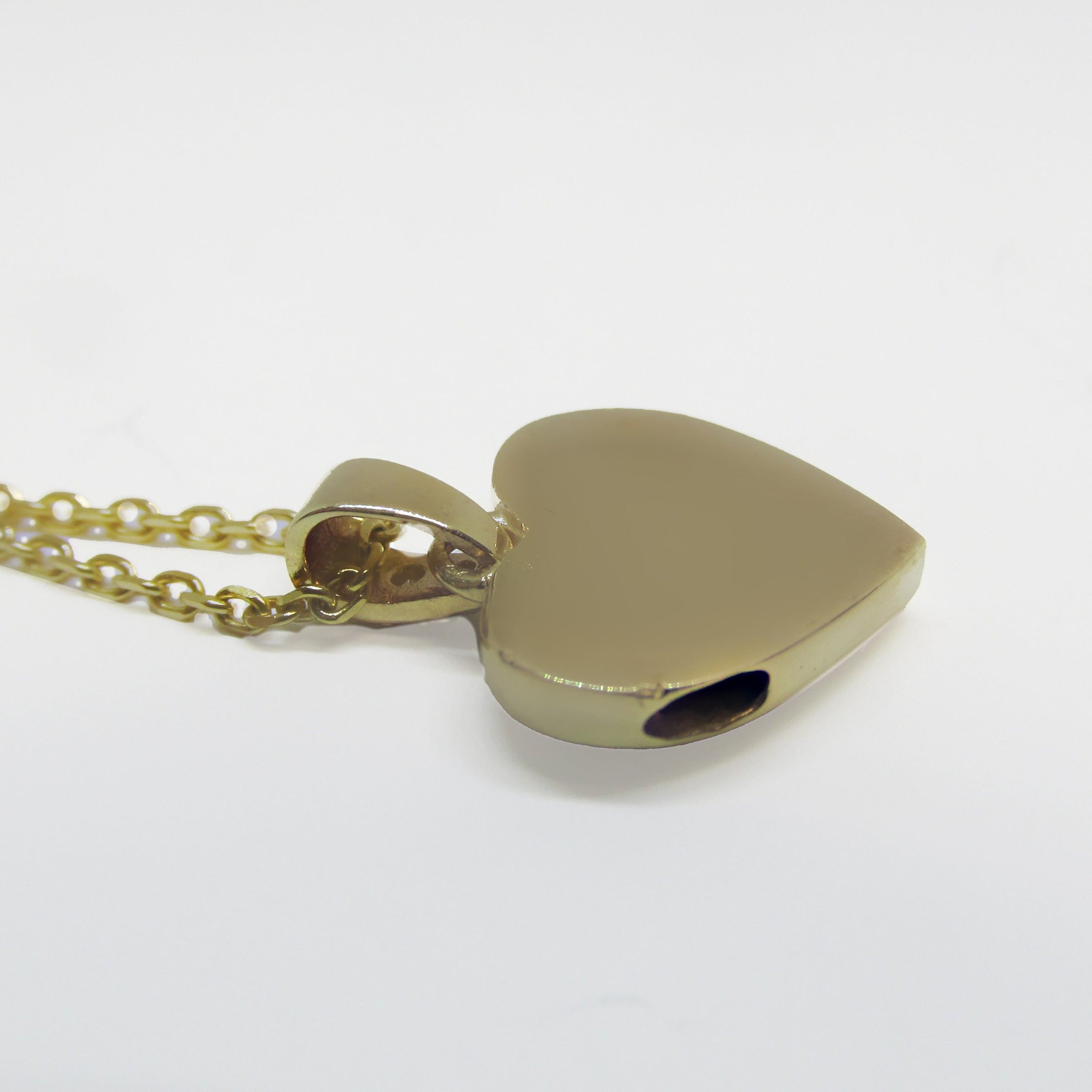 Heart Cremation Pendant 14k Gold with Diamonds - Thenetjeweler