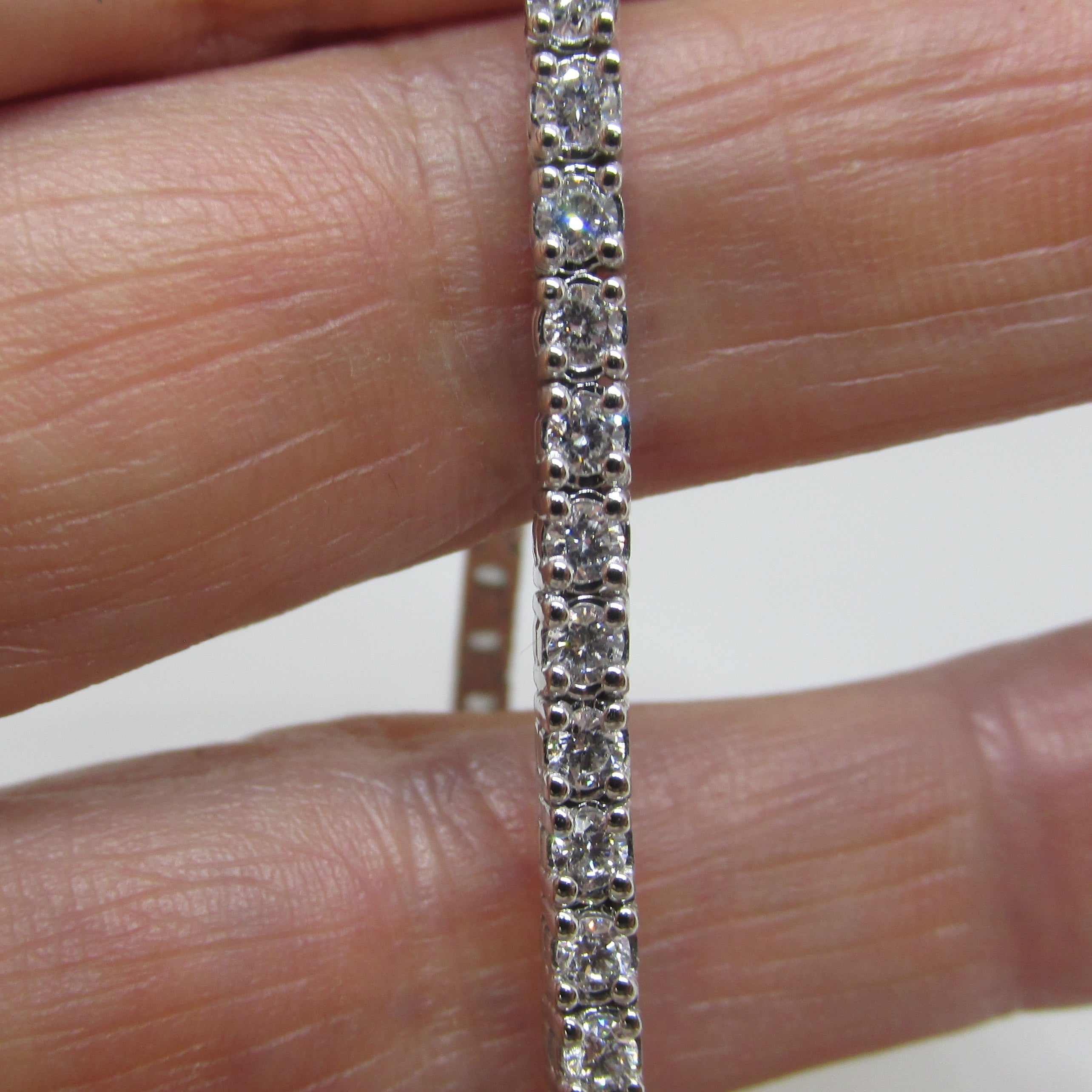 Tennis Bracelet 2.60 Carat TW Diamonds in 14kt White Gold - Thenetjeweler