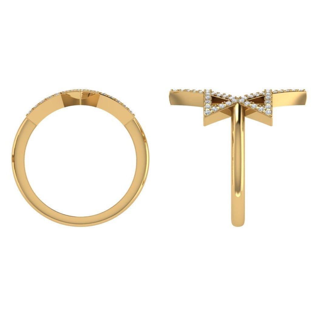 Diamond Star of David Ring 14K Gold - TheNetJeweler