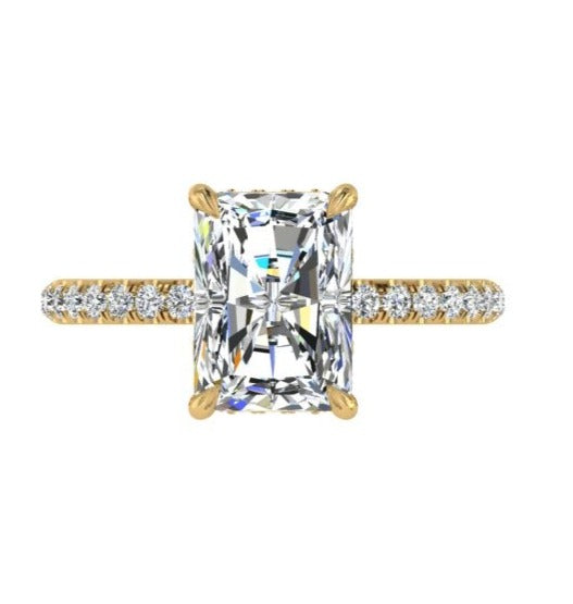 Radiant Cut Diamond Engagement Ring 0.40 carats - Thenetjeweler