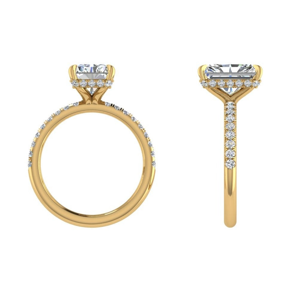 Radiant Cut Diamond Engagement Ring 0.40 carats - Thenetjeweler