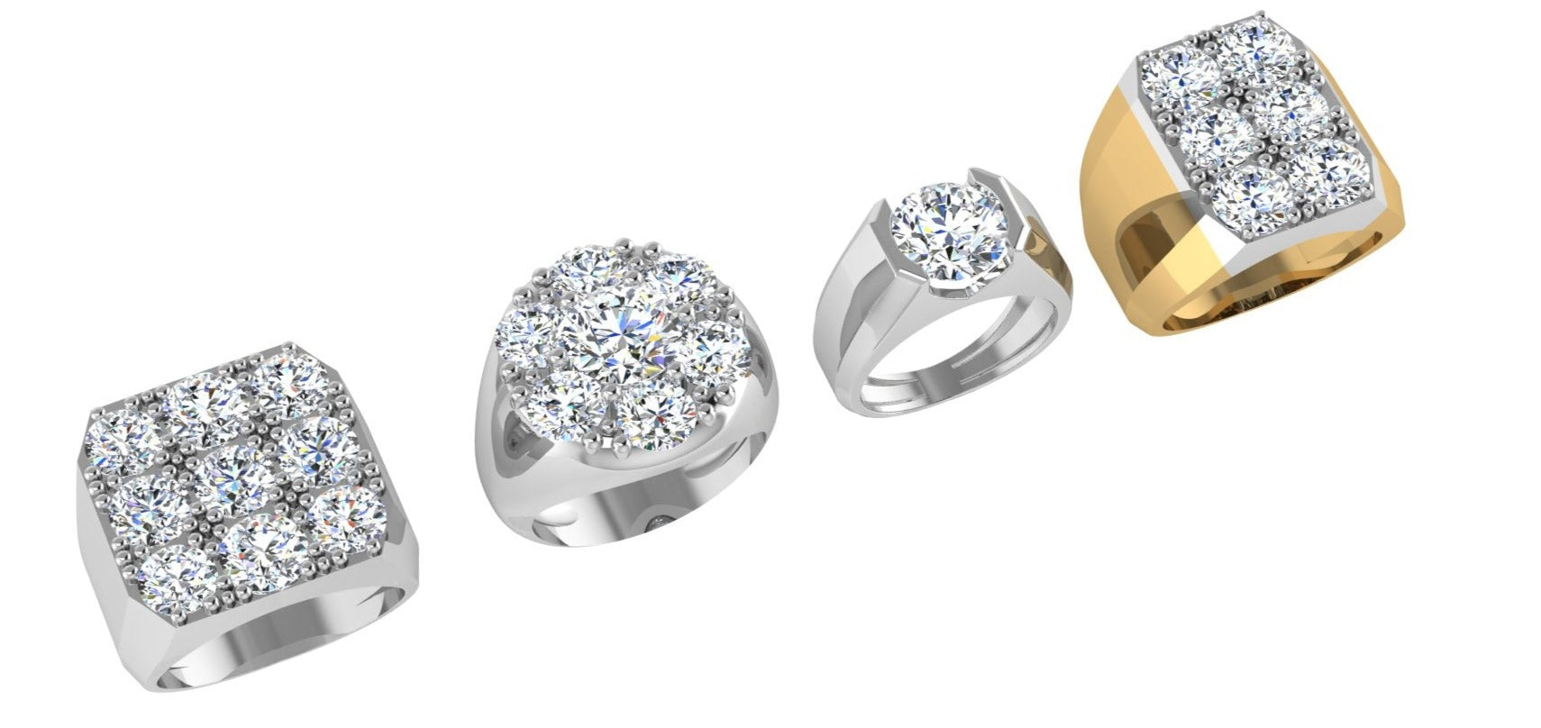 Round Signet Mens Diamond Ring - Thenetjeweler
