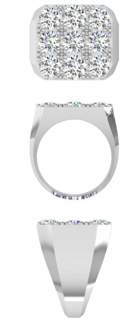 Men's Diamond Signet Ring 1 ct. tw - Thenetjeweler