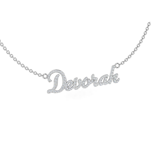 Personalized Name Necklace Devorah with Diamonds - Thenetjeweler