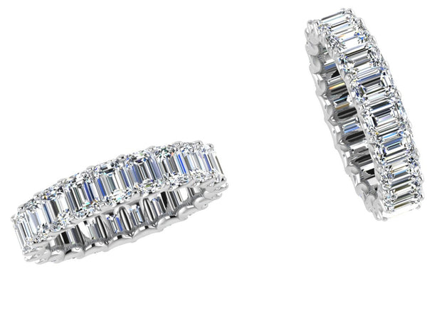 Emerald Cut Eternity Diamond Ring 4 carats - Thenetjeweler
