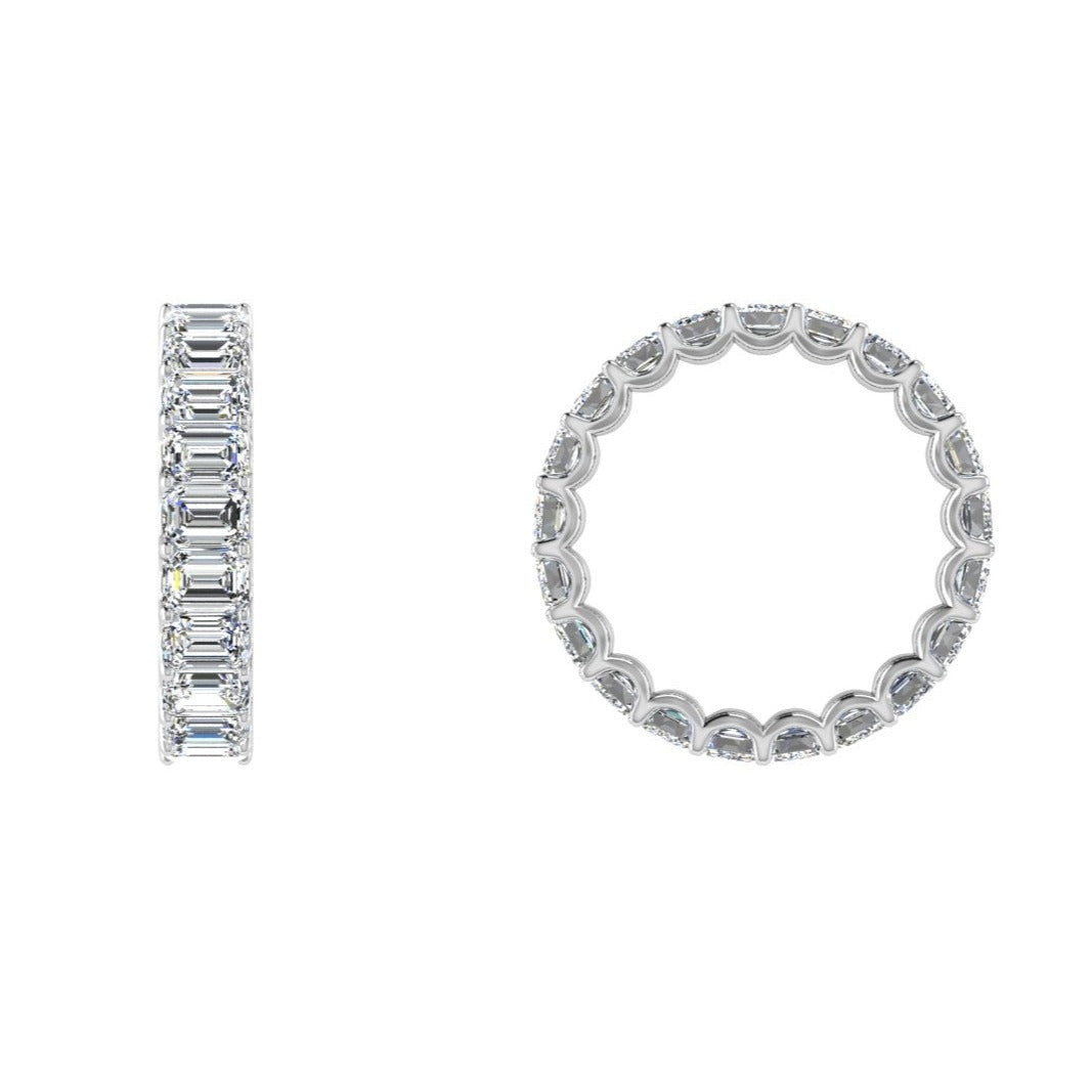 Emerald Cut Eternity Diamond Ring 4 carats - Thenetjeweler