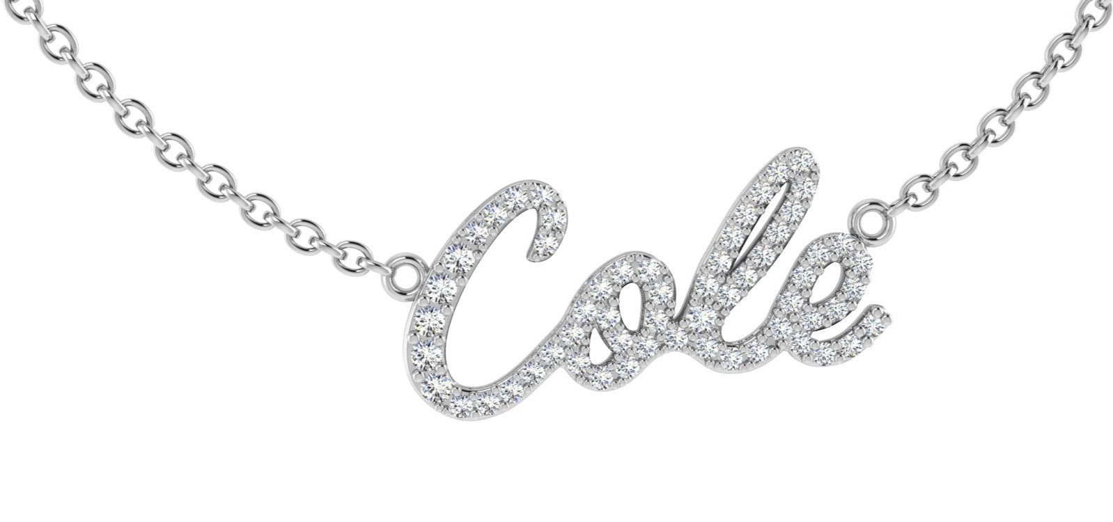 Diamond Name Necklace Cole - Thenetjeweler