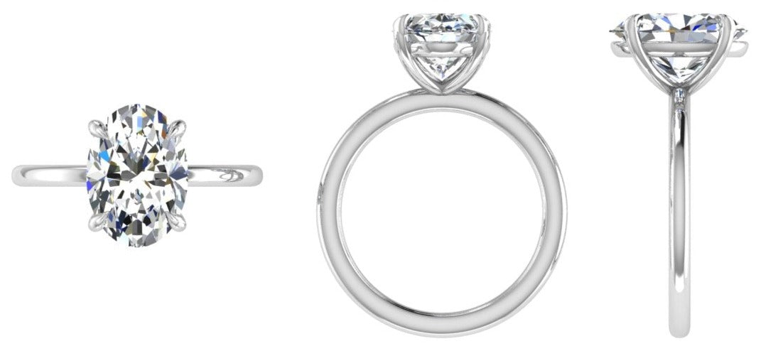 Oval Diamond Engagement Rings - Thenetjeweler