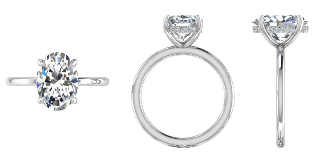 Oval Diamond Engagement Rings - Thenetjeweler