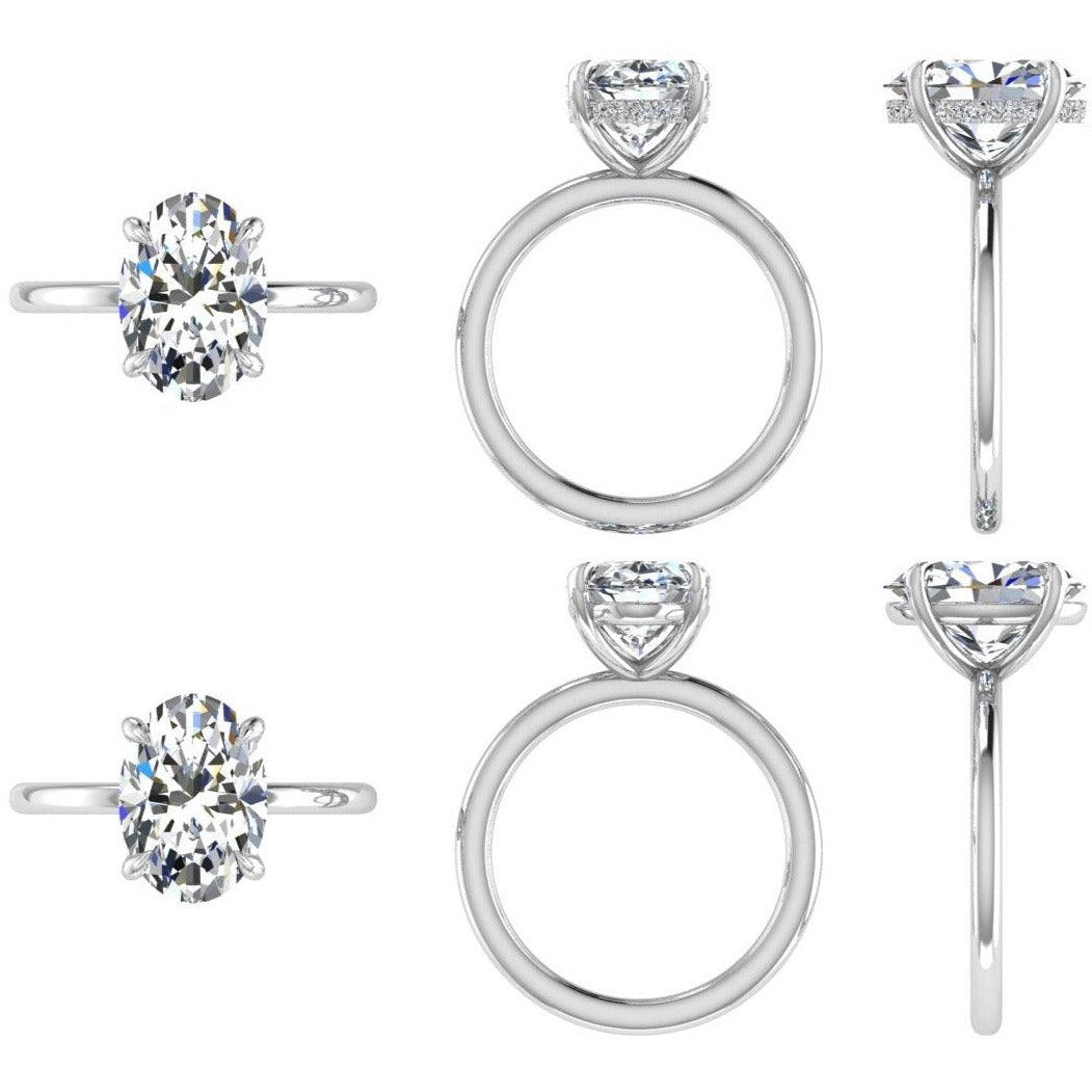 Oval Diamond Engagement Rings - Thenetjeweler