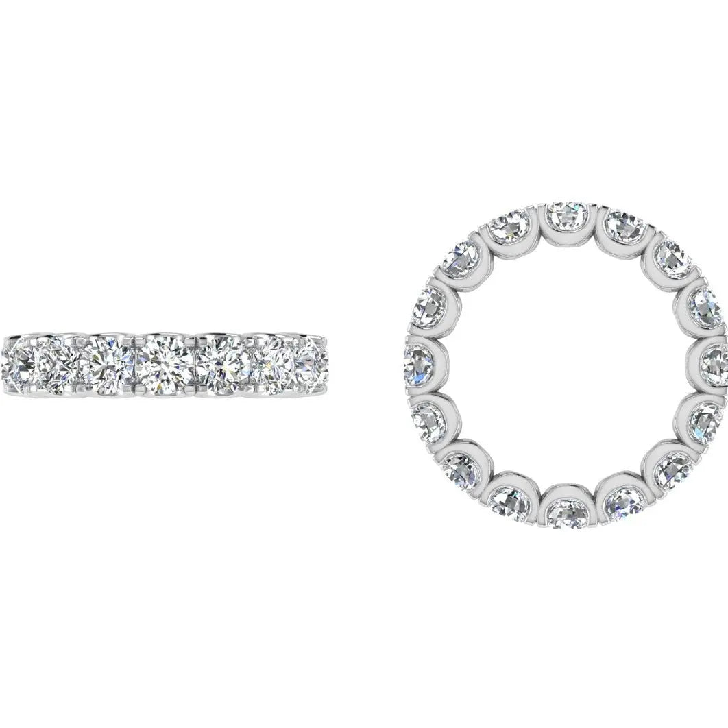 Round Diamond Eternity Ring In 18k White Gold - Thenetjeweler