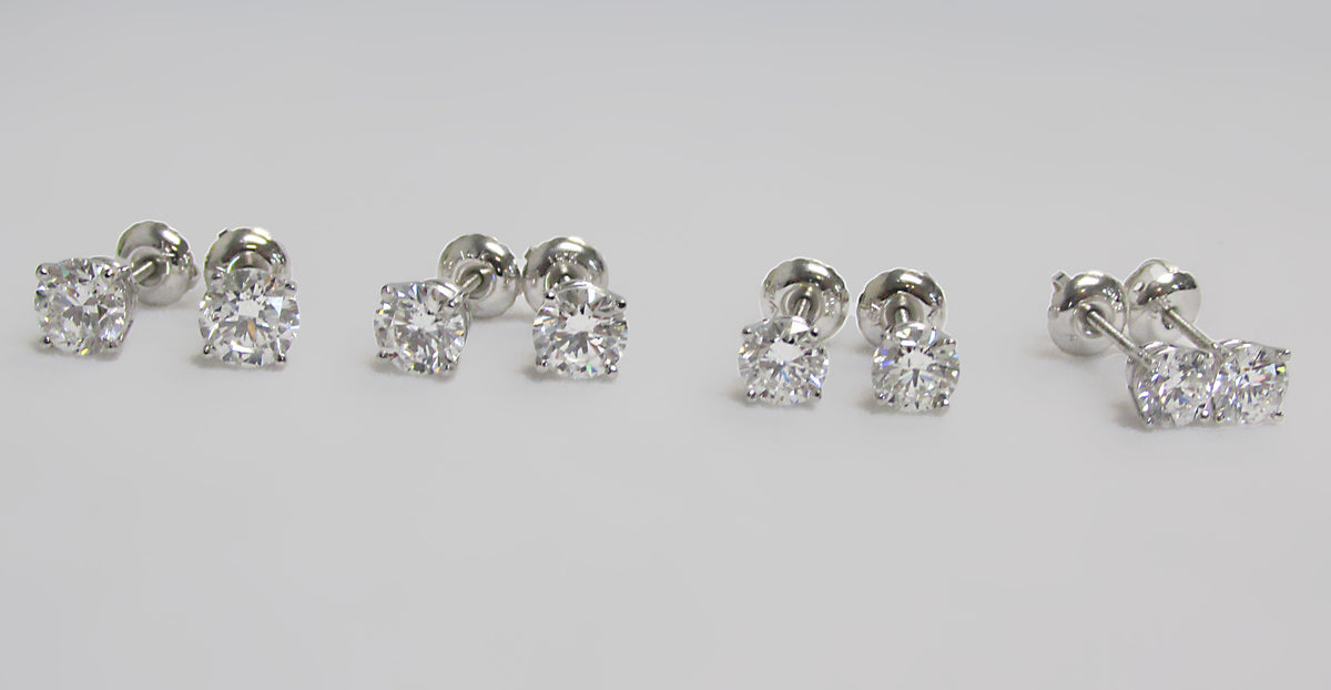 Lab-Grown Diamond Stud Earrings 14k White Gold 0.50 ct. tw. - Thenetjeweler